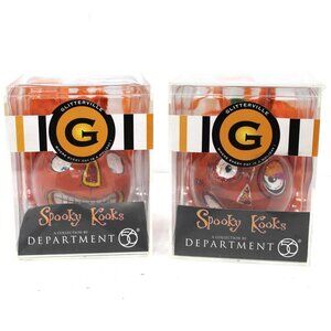 Department 56 - Glitterville Ornaments (2) Spooky Kooks, "Franky" & "Bruiser"